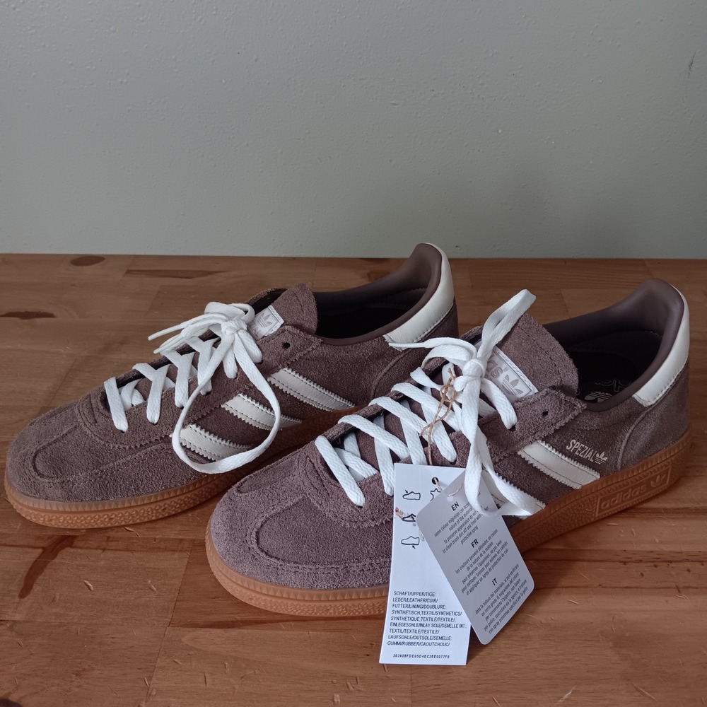 Adidas Handball Spezial W Womens 7 Brown New IF6490 Earth Strata Gum Suede Sneak - Picture 5 of 11